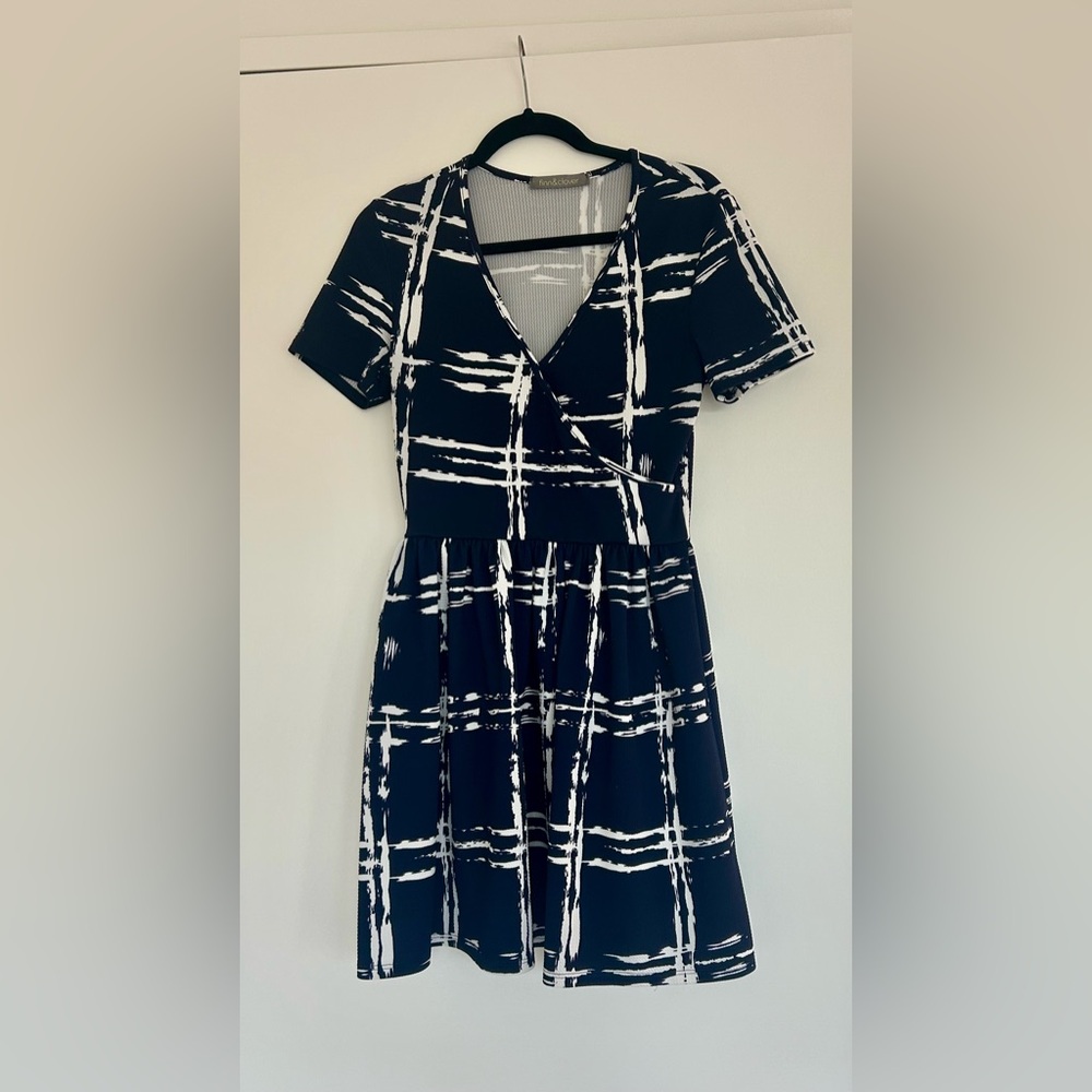 Finn & Clover Plaid Wrap Dress